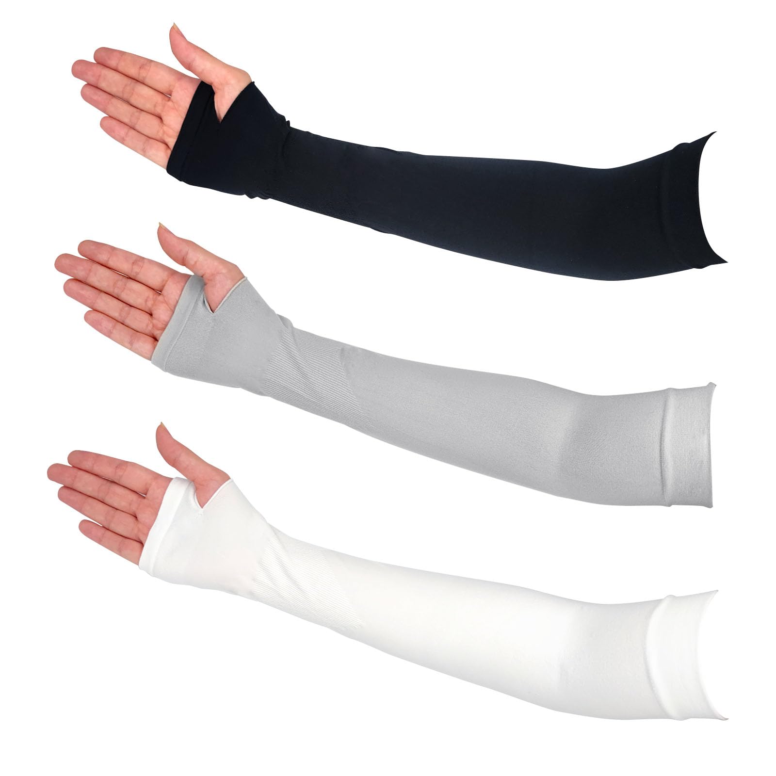 Extra-long Compression Sleeves with Thumb Hole